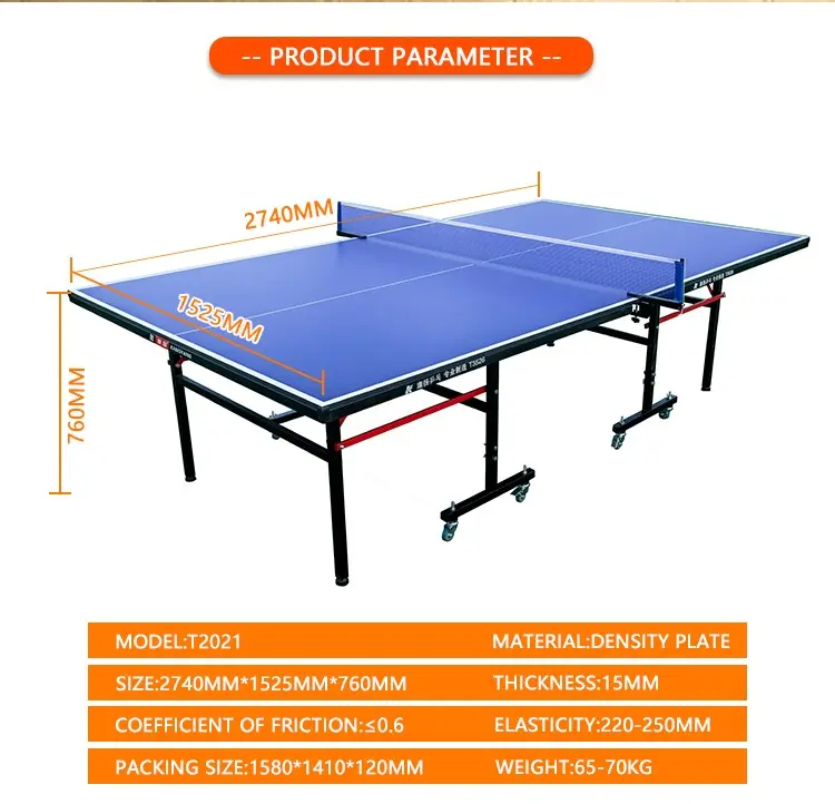 Folding Table Tennis Table with Wheels Indoor OEM (12)